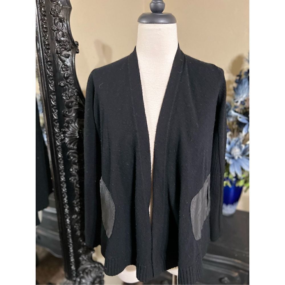 Jamison Black Long Sleeve Cashmere Cardigan Shrug Sweater Size Small